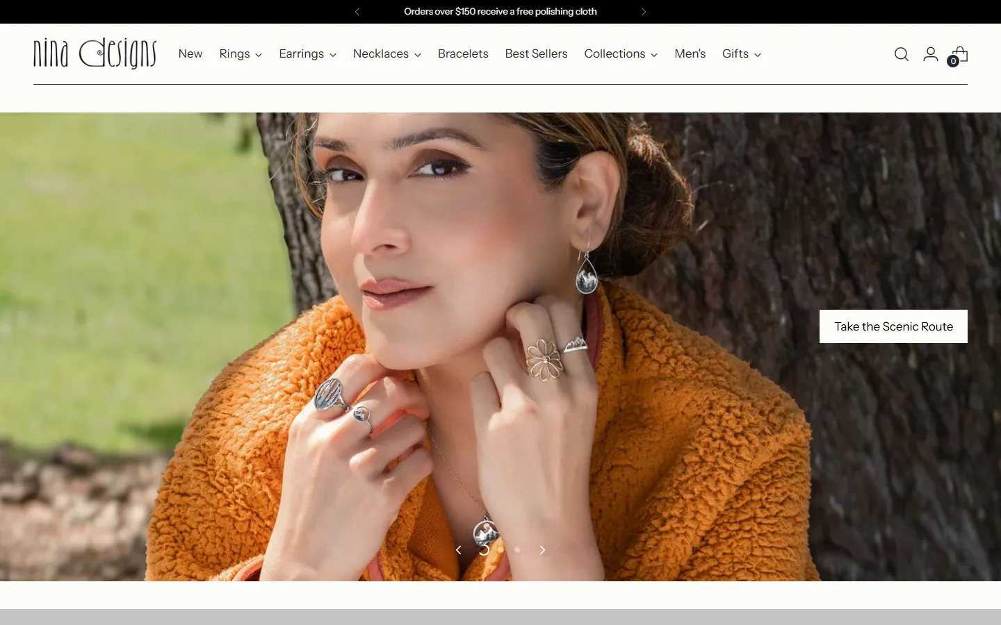Home page of ninadesignsjewelry.com