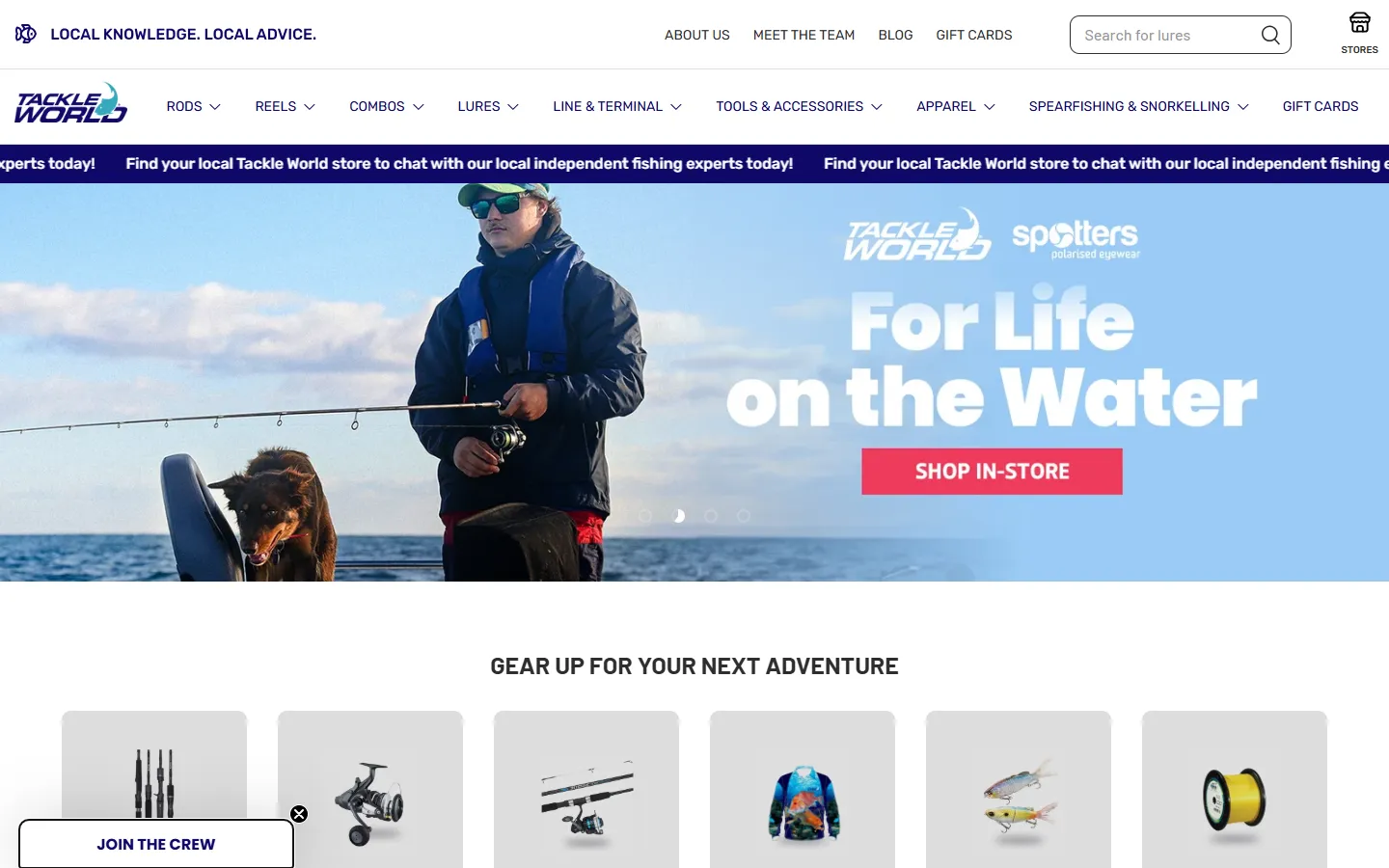 Home page of tackleworld.com.au